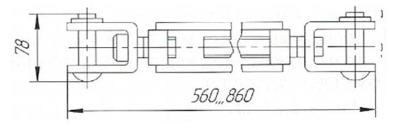 Схема Габаритных размеров муфты НМ-300