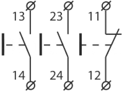 Рис.1. Схема подключения поста управления трехместного XAL-B334