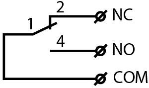Рис.1. Электрическая схема концевого выключателя D4MC-2020