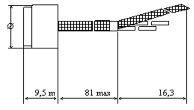 Рис.1. Габаритные размеры фоторезистора ФР-127