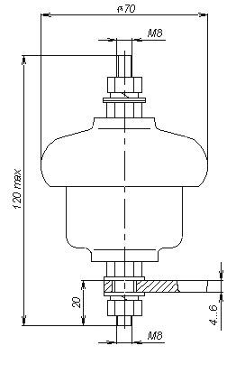 Рис.1. Схематическое изображение вентильных разрядников РВНО-0,5МН