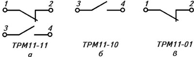 Рис.2. Электрическая принципиальная схема реле ТРМ-11