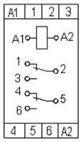 Рис.1. Схема подключения реле
