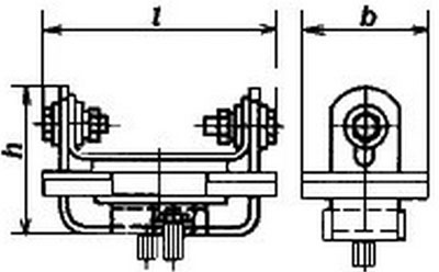 Рис.1. Габаритный чертеж шинодержателя ШП-1-750 У1