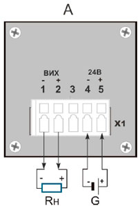Рис.3. Схема электрическая подключения блока ручного управления БРУ-1