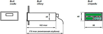 Рис.1. Габаритный чертеж индикторов ИТМ-11, ИТМ-11В