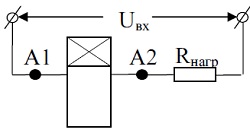 Рис.1. Схема подключения реле РВ3 на индуктивную нагрузку