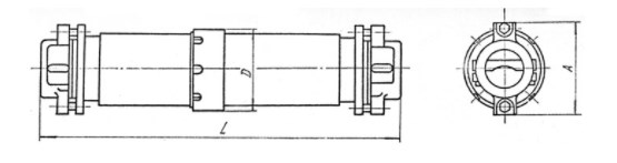 Рис.1 Схема габаритных и присоединительных размеров СНВ-63М-Л, СНВ-250М-Л, НВ-320М-Л