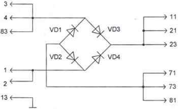 Рис.1. Схема электрическая принципиальная для блок выпрямителя малогабаритного БВ-М 105.00.00.00