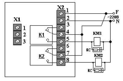 Рис.3. Схема внешних соединений контроллера БМ-2
