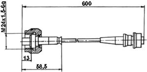 Рис.1. Схема габаритных размеров ВТ 308 датчика давления