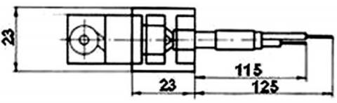 Рис.1. Схема габаритных размеров ТМ-006 датчика