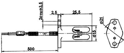 Рис.1. Схема габаритных размеров ТМ-168 датчика