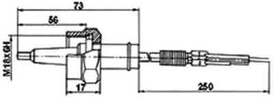 Рис.1. Схема габаритных размеров ТМ-119 датчика