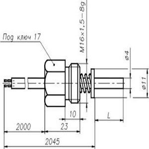 Рис.1. Схема ТХК-1190В термоэлектрического преобразователя