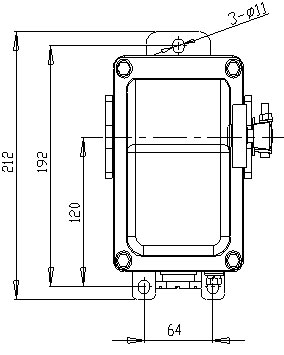 Рис.1. Схема габаритных размеров КУ-701 выключателя концевого