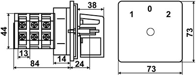 Рис.1. Схема габаритных размеров ПКП Е9 16А/2.863